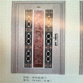 Low price security interior stainless steel door design with aluminium flower